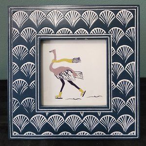 OPALHOUSE | Target 4x4 Fan Print, Flamingo Ice Skating, Blue and White